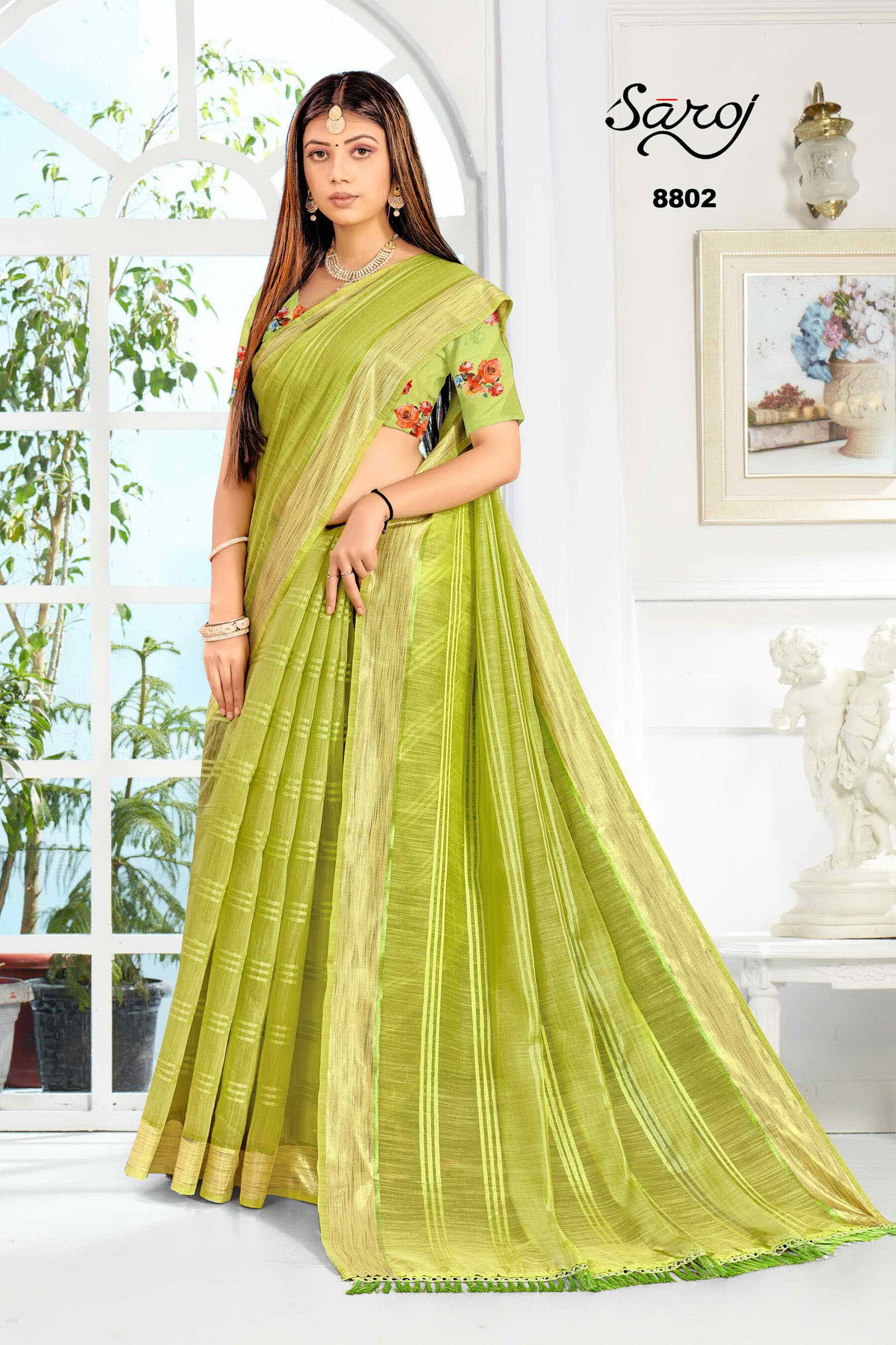 Saroj Royal 1 Regular Wear Soft Cotton Designer Fancy Saree Collection